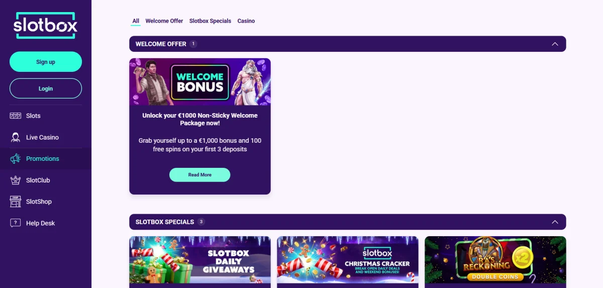 slotbox casino bonus